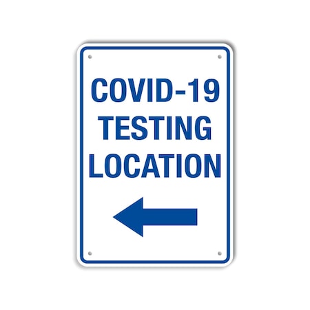 COVID Plastic Sign, Covid-19 Testing Location, 7x10, LCUV-0015-NP_7x10